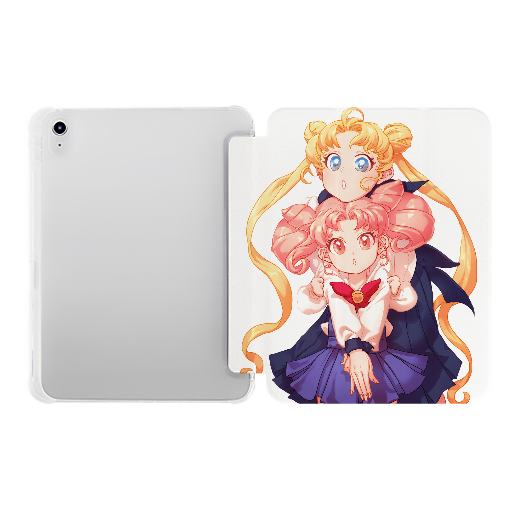 （画像用） 美少女戦士セーラームーン 愛野 美奈子 あいの みなこ Sailor Moon Aino Minako IPad ケース ペン収納付き 三つ折りスタンド PUレザー×シリコン 対応機種9.5/10.5/10.9インチ